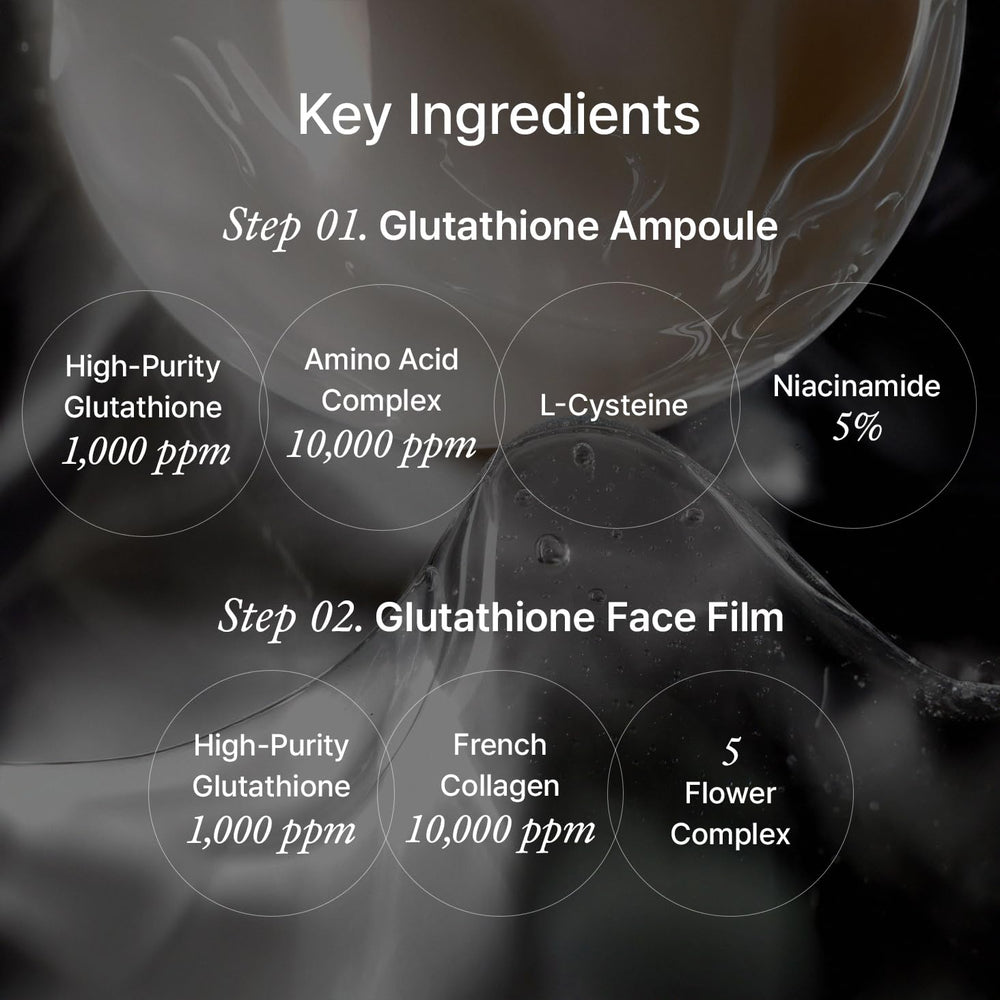 House of B Glow Glutathione application routine demonstrated for at-home spa ritual