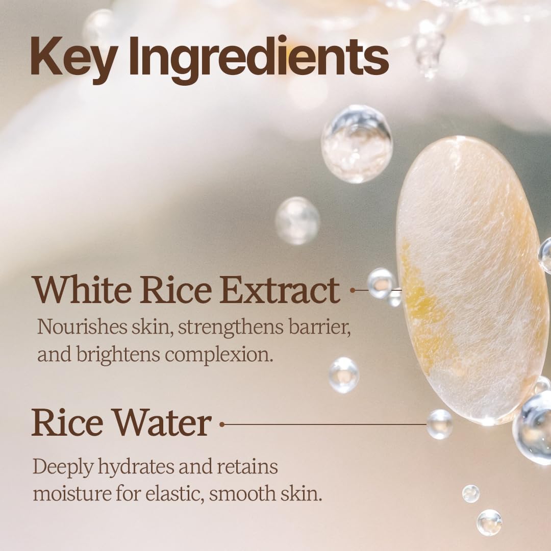 House of Dohwa rice bran extract closeup highlights nutrients for skin.