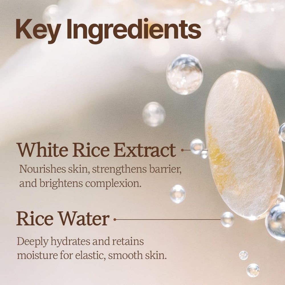 House of Dohwa rice bran extract closeup highlights nutrients for skin.