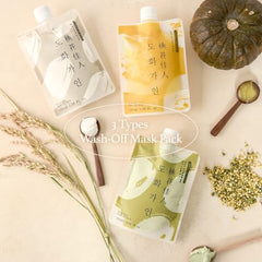 House of Dohwa white rice mask with real rice grains offers gentle exfoliation.