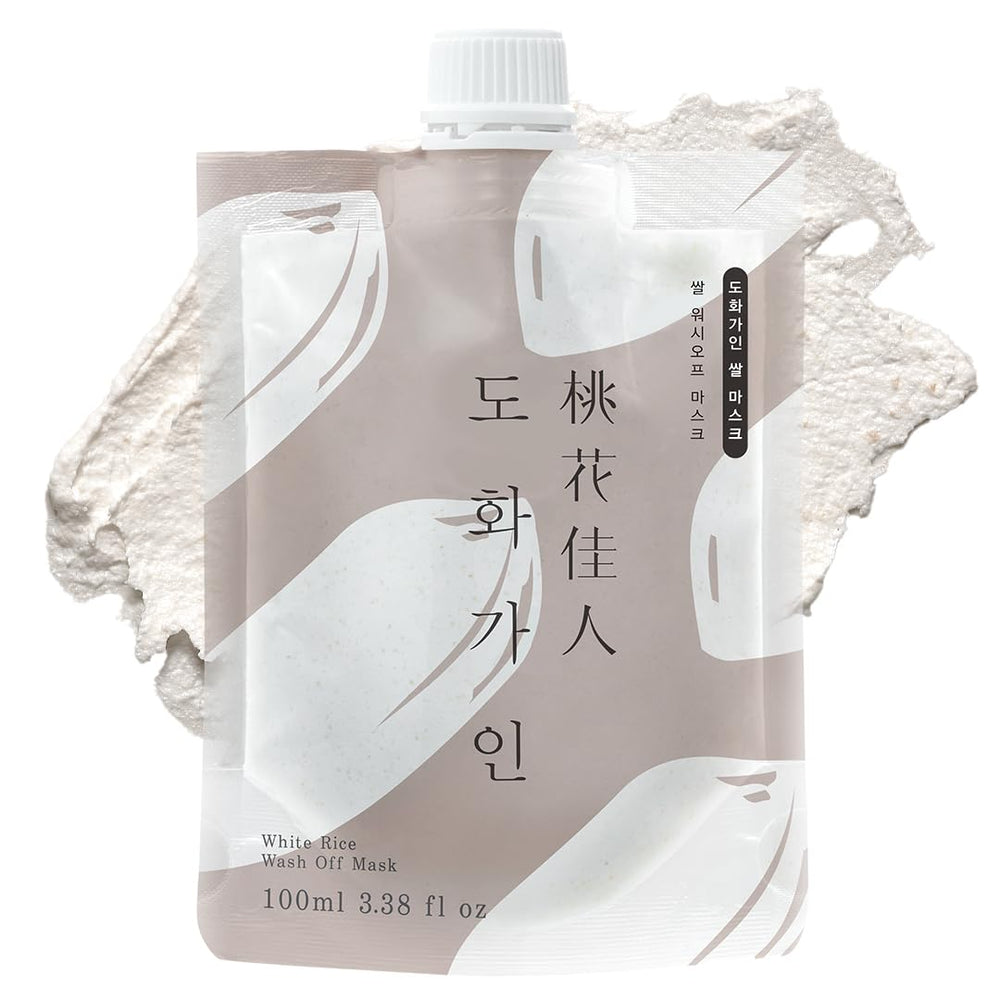House of Dohwa white rice mask packaging highlights premium formula for gentle cleansing.