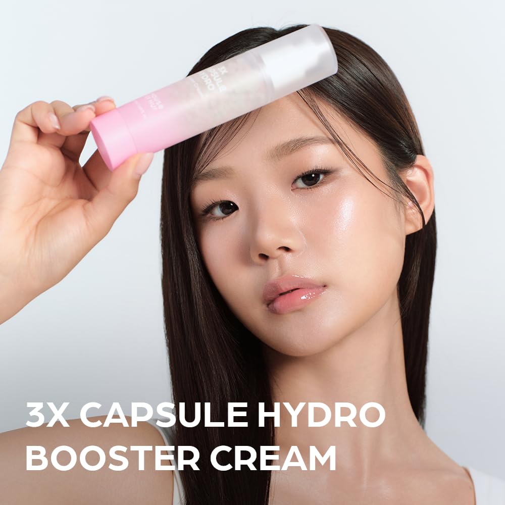 House of Hur 3x Capsule Hydro Booster Cream texture swirl highlights smooth, comforting application.