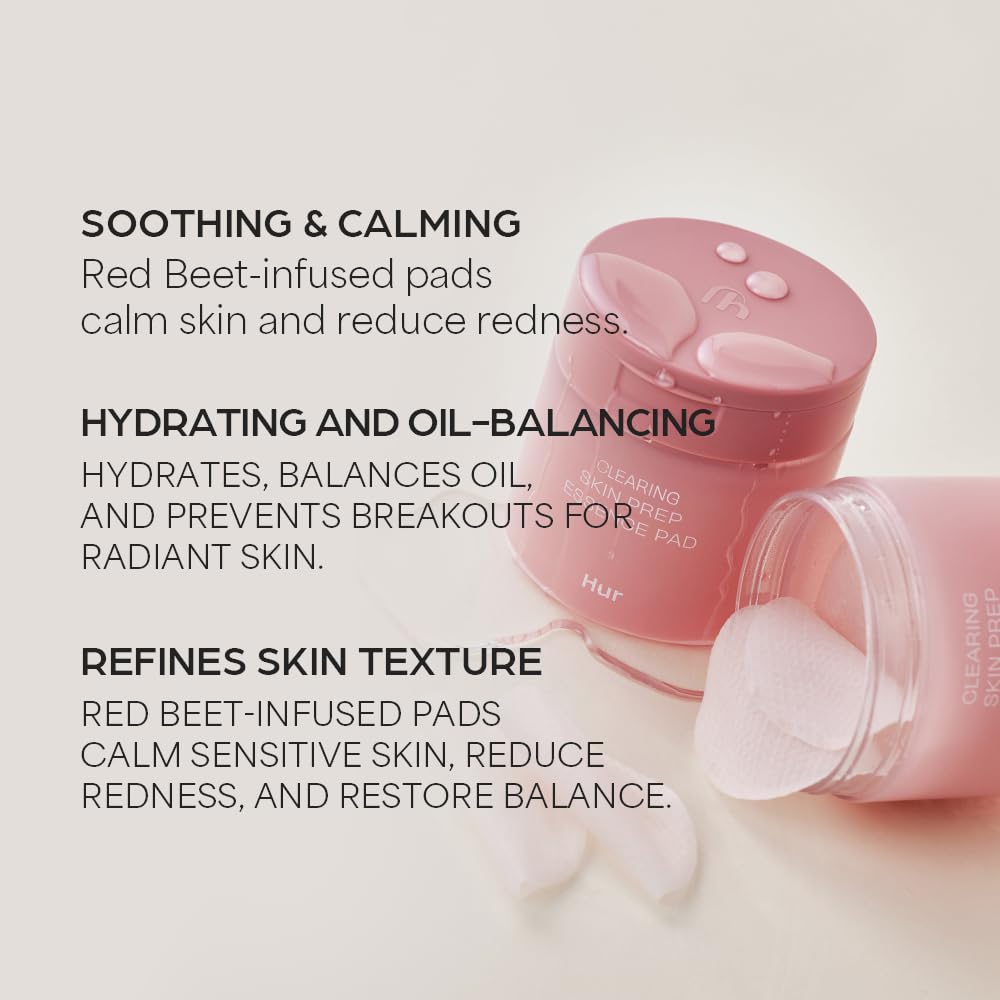 House of Hur Clearing Skin Prep Pad on bathroom shelf supports daily exfoliation.