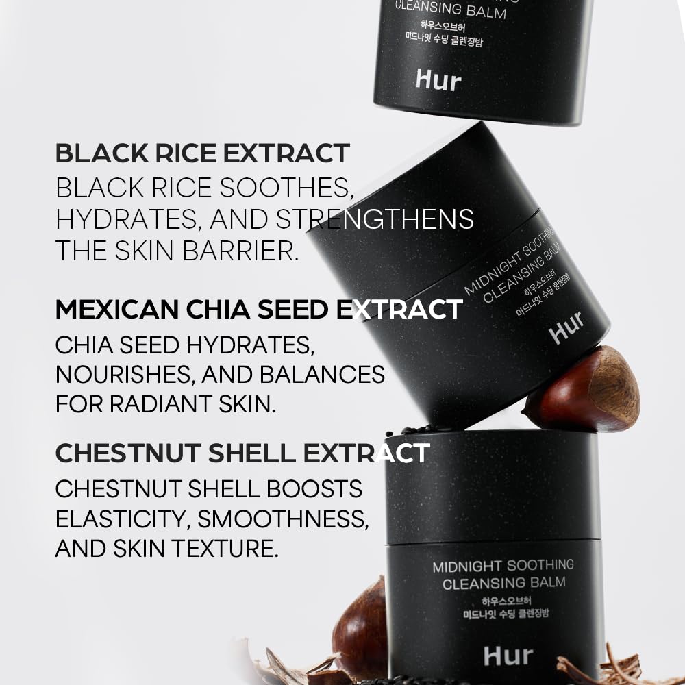 House of Hur Midnight cleansing balm water rinse shows easy residue-free finish.