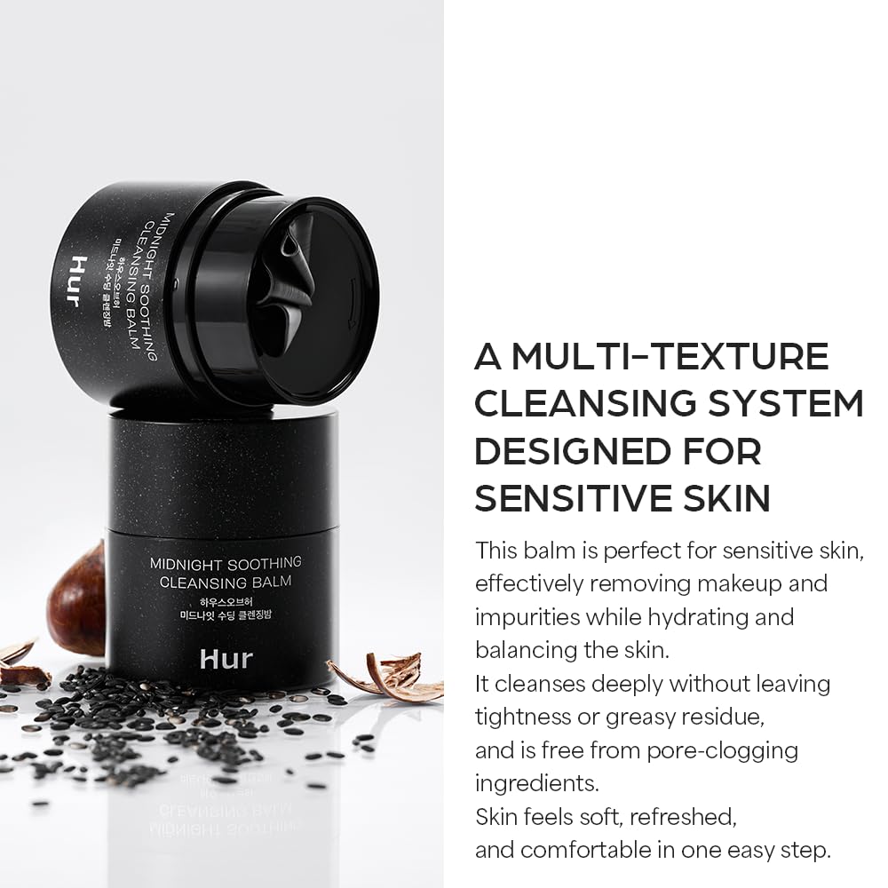 House of Hur Midnight balm texture in hand demonstrates silky hydration.