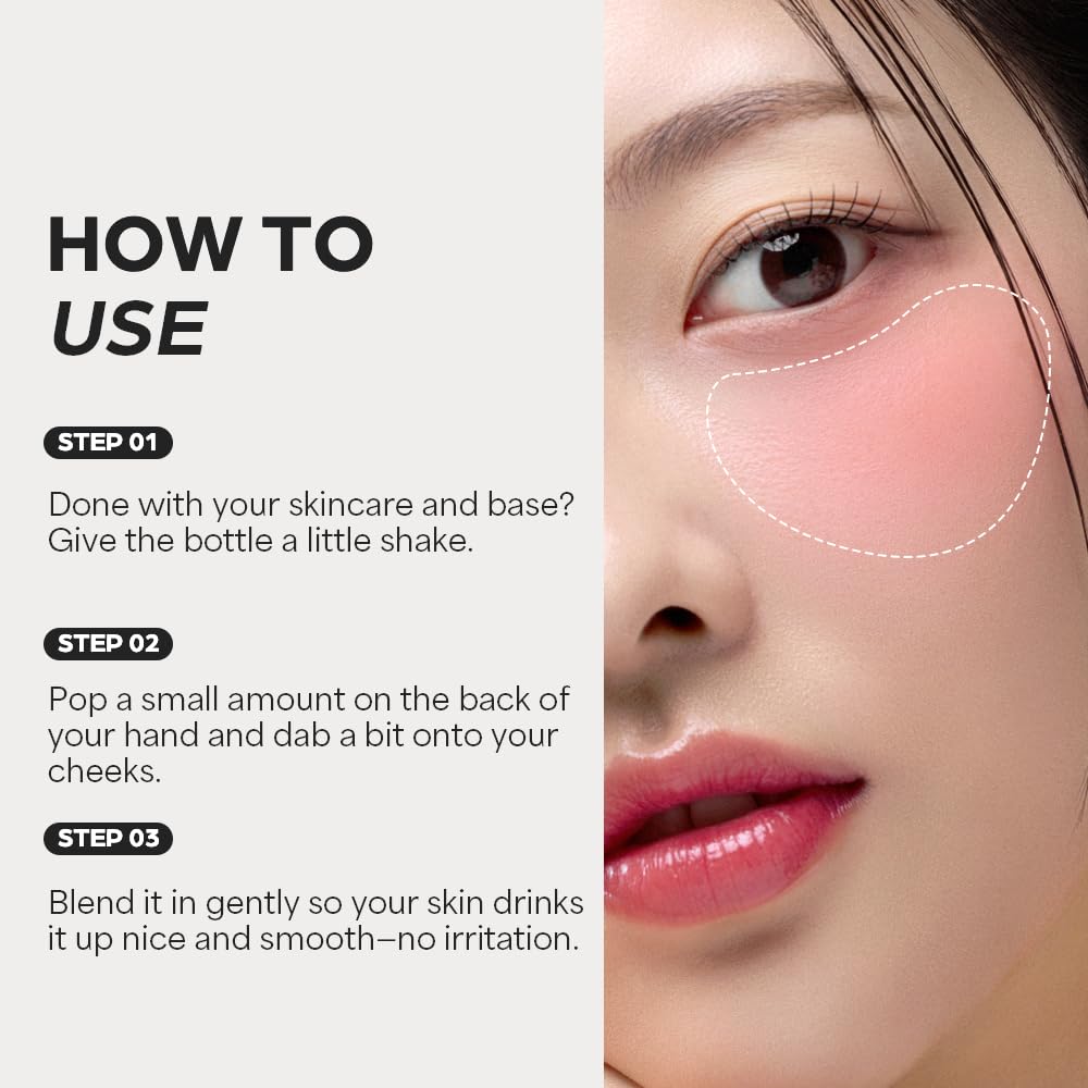 House of Hur Moist Ampoule Blusher 50% moisture essence conveys hydration-backed color