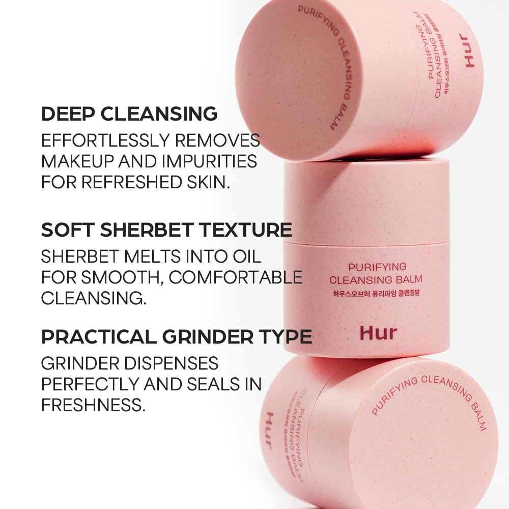 House of Hur Purifying Cleansing Balm ingredients highlight a gentle formula for balanced cleansing.
