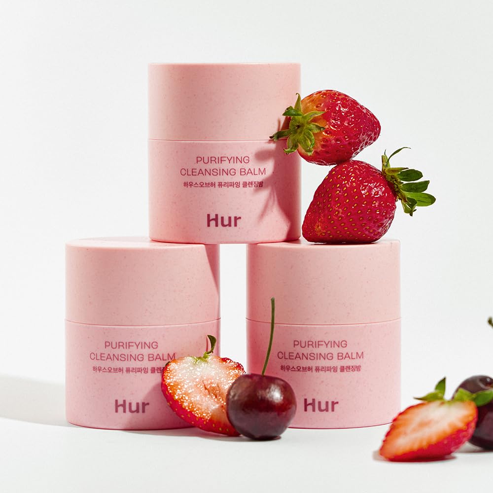 House of Hur cleansing balm packaging shown to emphasize travel-friendly size and calming Korean skincare routine.