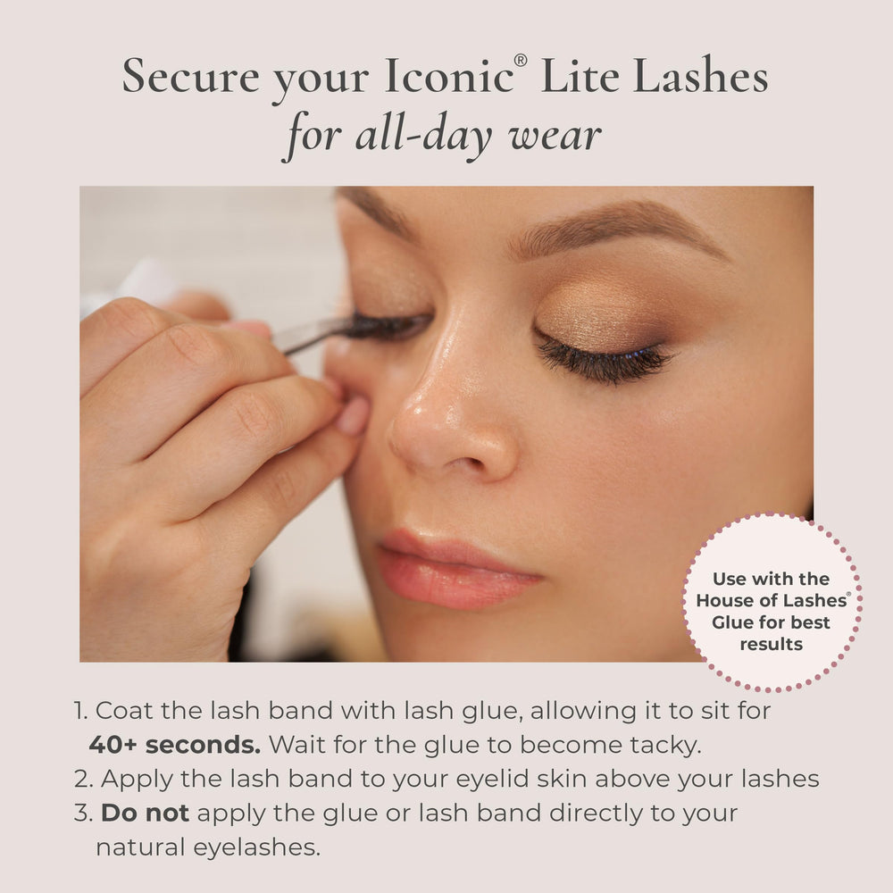House of Lashes Iconic Lite cat-eye flare adds lift and elongation.