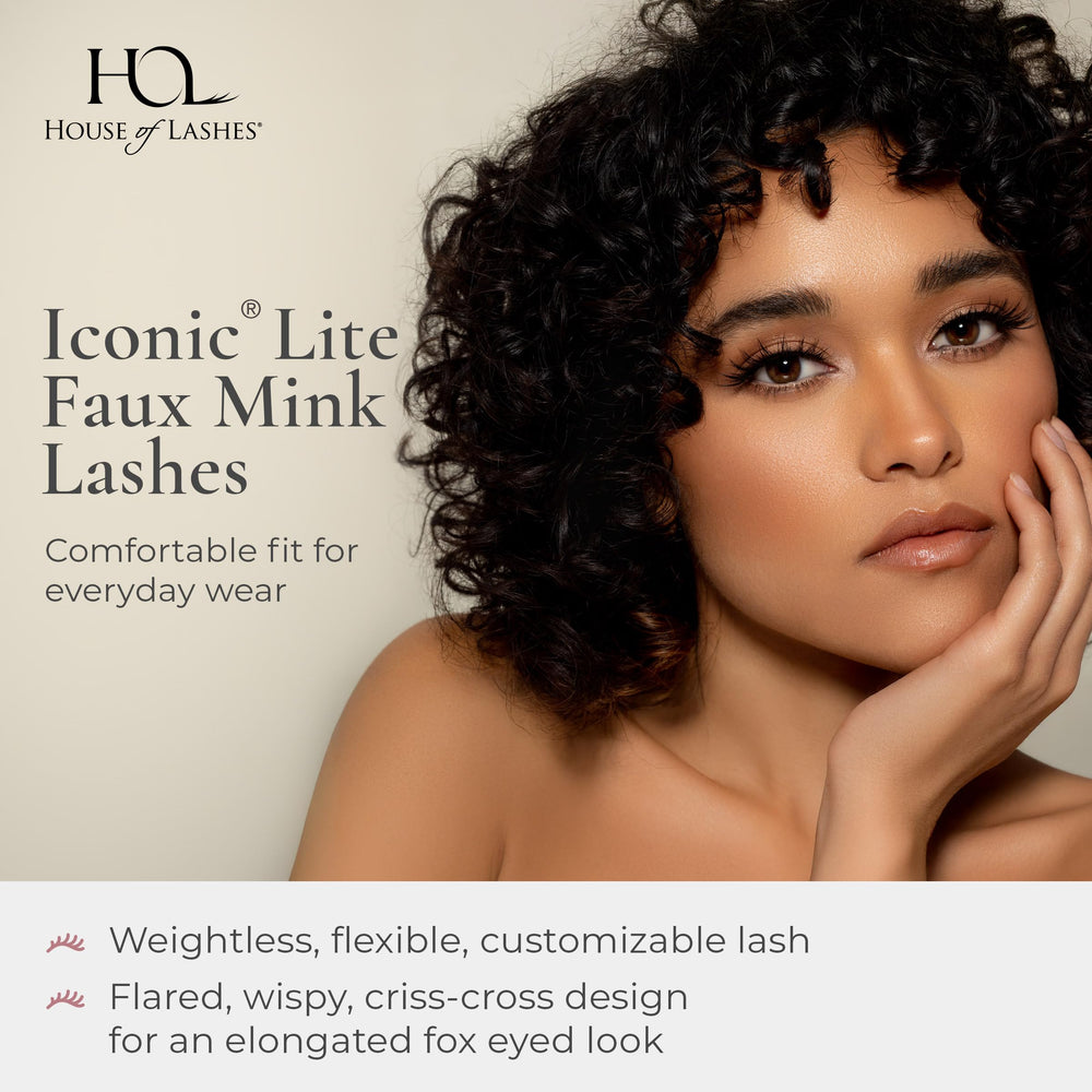 House of Lashes Iconic Lite criss-cross pattern promotes balanced volume.