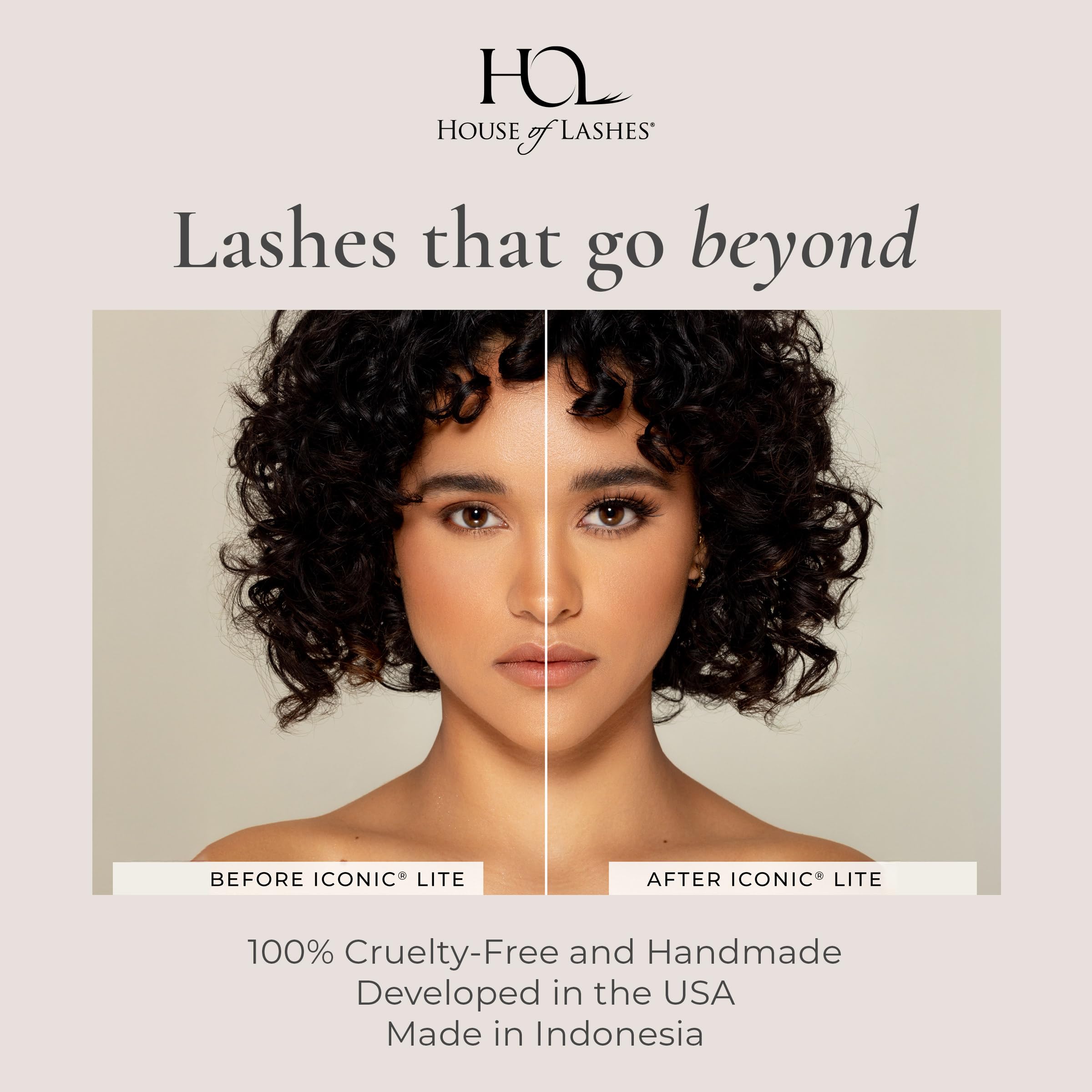 House of Lashes Iconic Lite cruelty-free faux mink for ethical beauty.