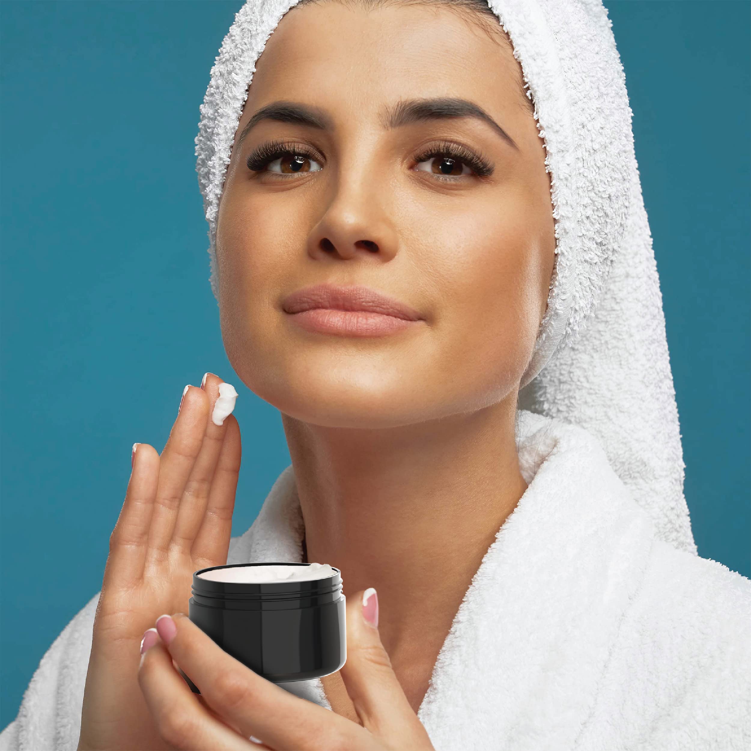 Houseables travel-friendly jars fit purses and luggage for easy on-the-go beauty routines.