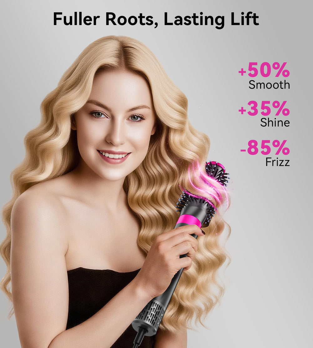 Househerb straightening brush tips showcased for sleek, wave-free styling.