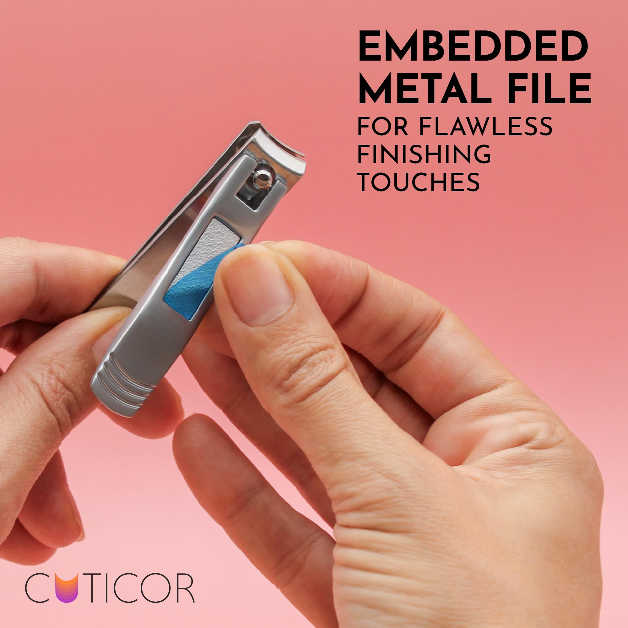 Houseify CUTICOR foldable file complements clipping for smooth edges