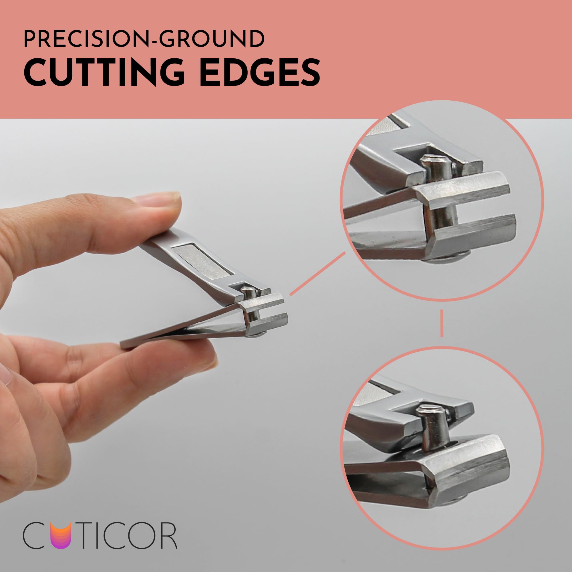 Houseify CUTICOR thick-nail clipper in compact design for tough nails