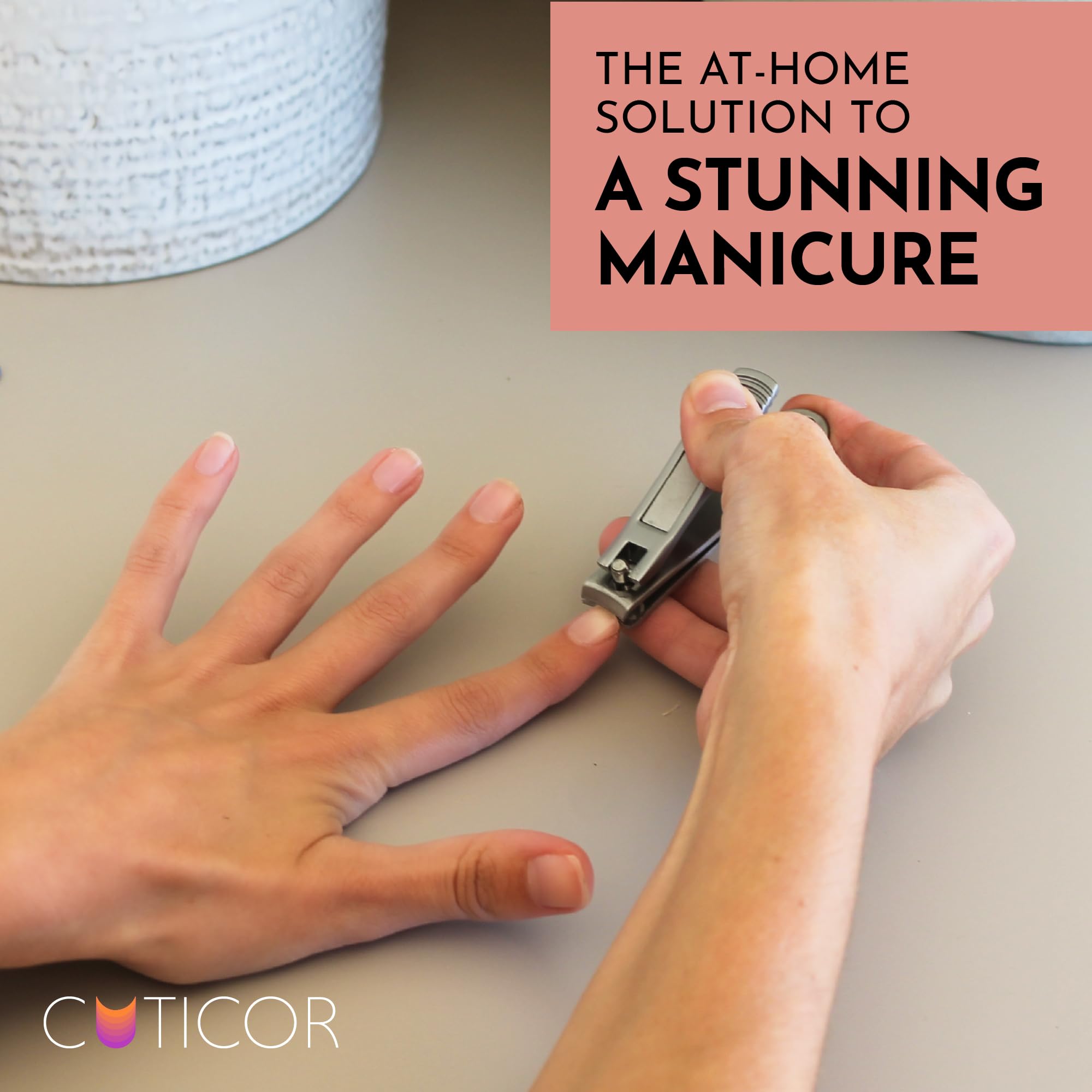 Houseify CUTICOR set includes two clipper sizes for fingernails and toenails