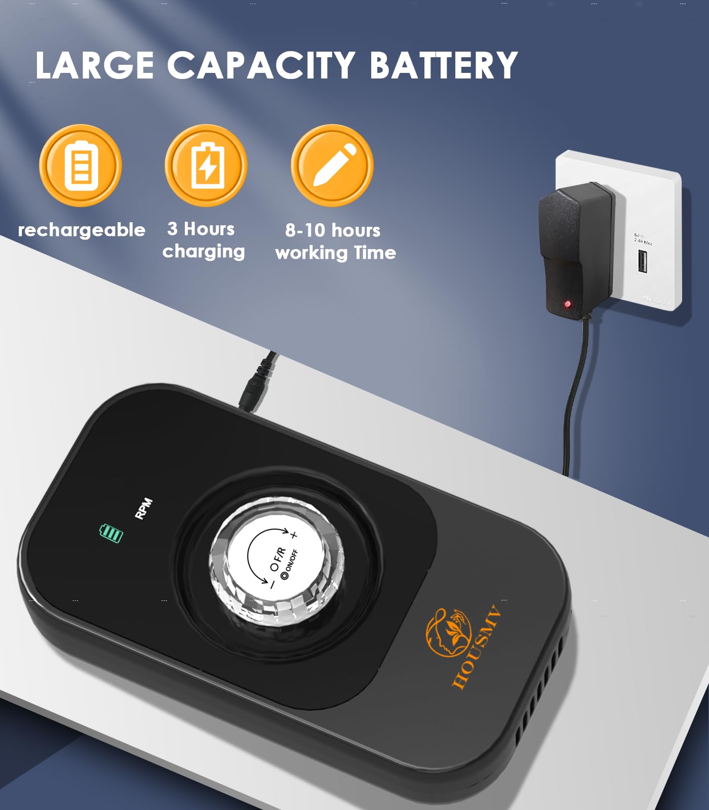 HOUSMV lightweight portable design for easy carry and on-the-go nail care.