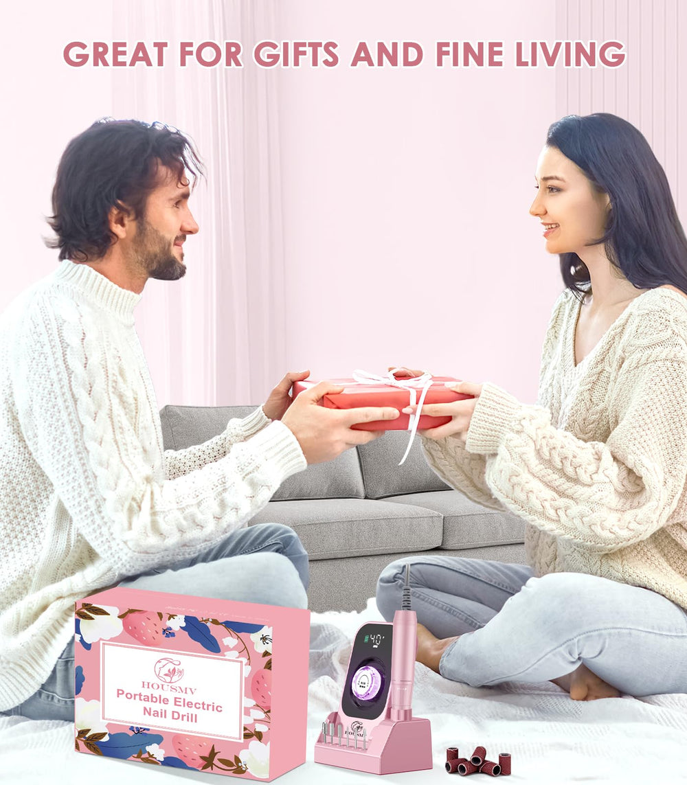 HOUSMV pink gift box packaging for HOUSMV nail drill kit