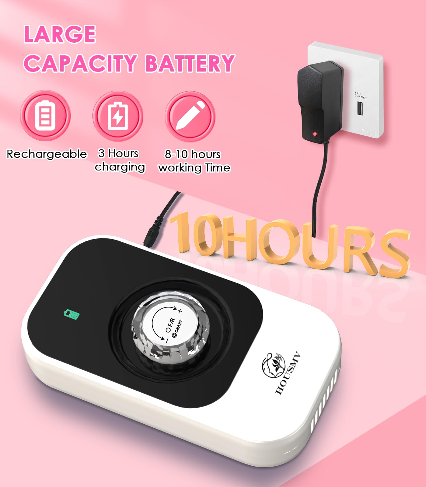 HOUSMV portable drill belt clip helps secure the device during mobile nail care