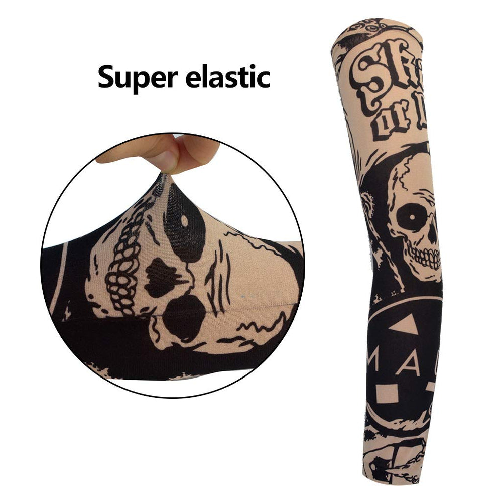 HOVEOX fashion-patterned sleeves include skulls, tribes, dragons for bold looks.
