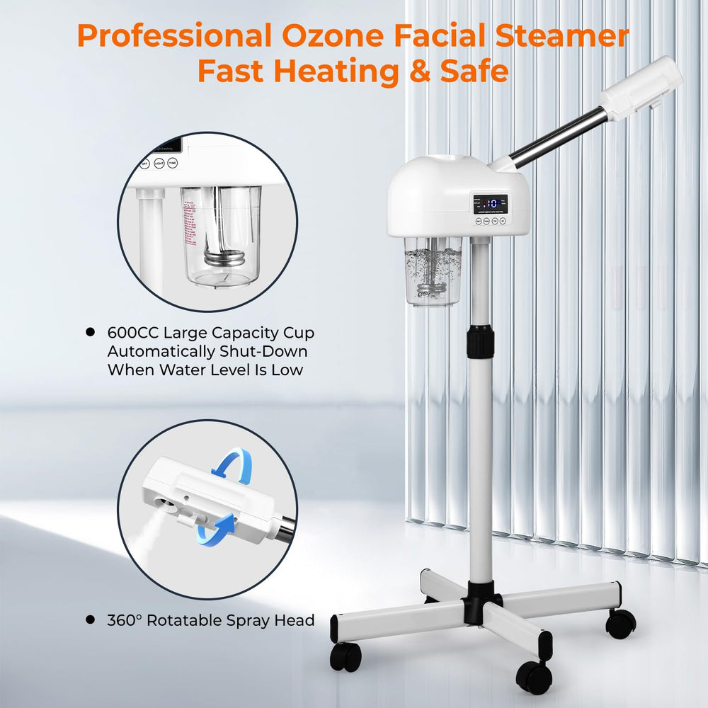 Hovinke facial steamer timer function enables customized session length.