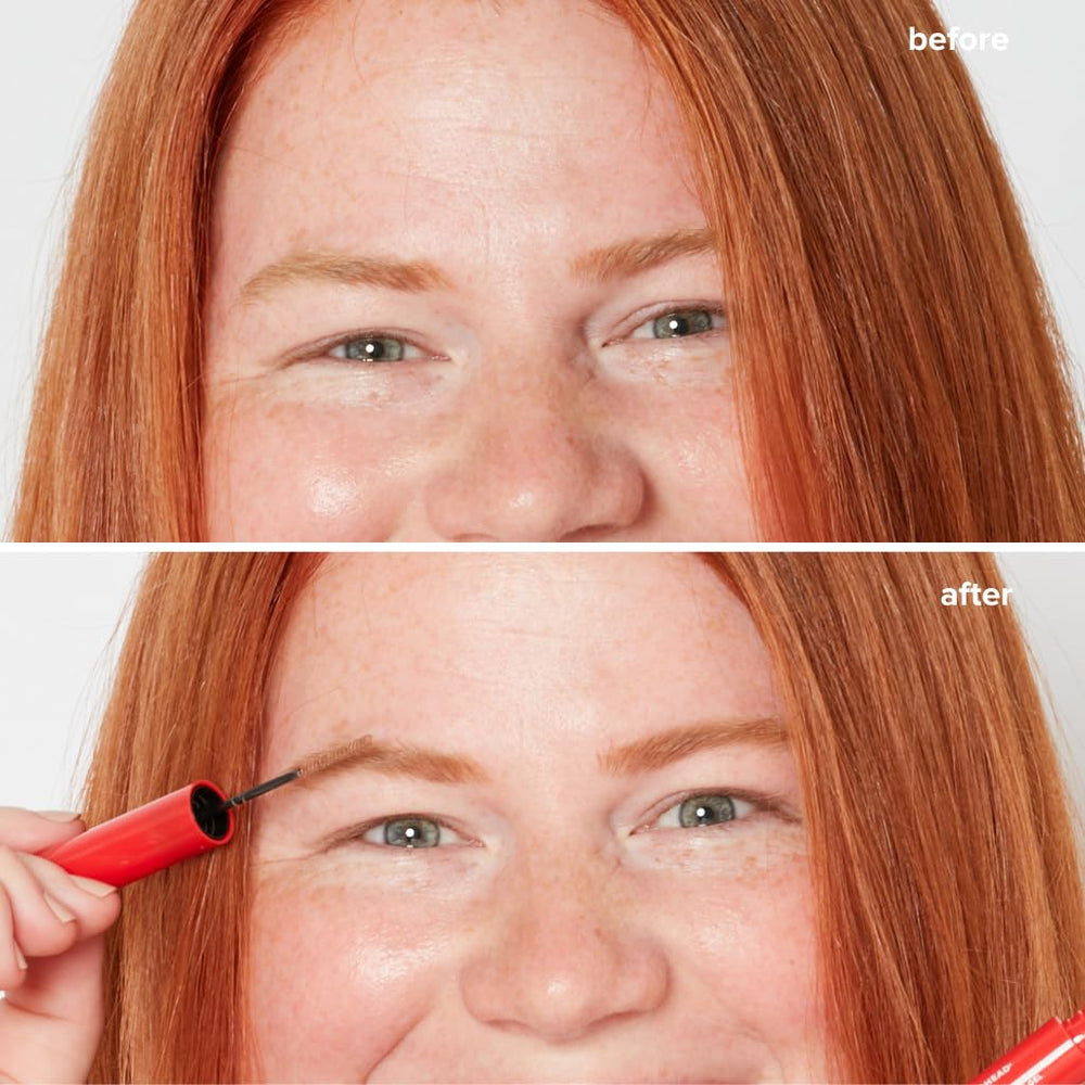 How to Be A Redhead application shot shows easy stroke along brow.