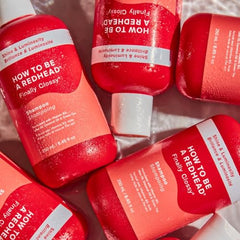 How to Be A Redhead unscented shampoo application for fragrance-free cleansing.