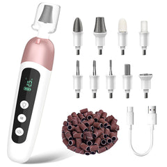 Hoxida cordless nail file set front view for at-home manicures.