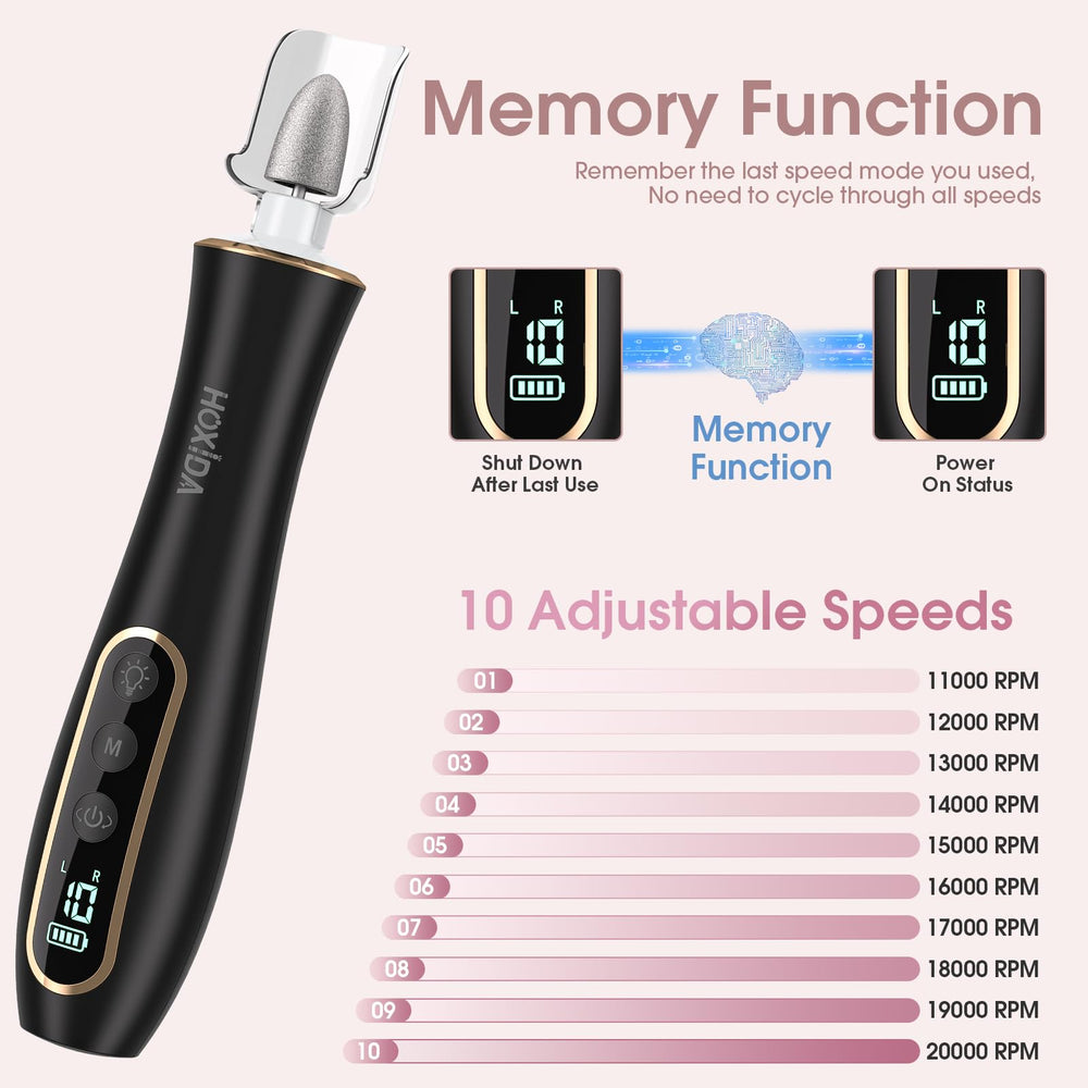 Hoxida ergonomic manicure tool performing comfortable, precise sessions.