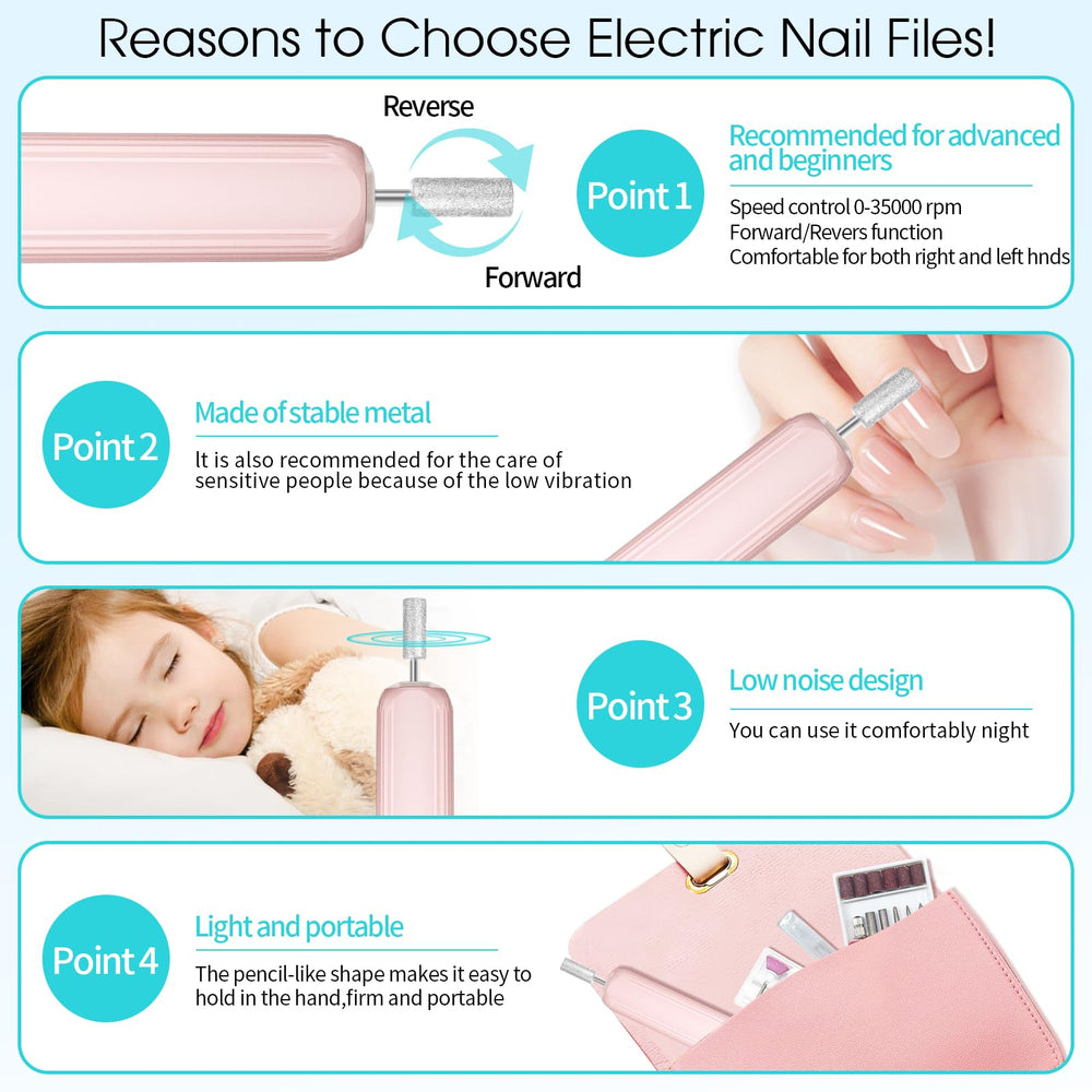 Hoxida electric nail drill kit ready-to-gift with complete accessories assortment