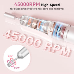 Hoxida nail drill kit with six bits enables versatile shaping and finishing.
