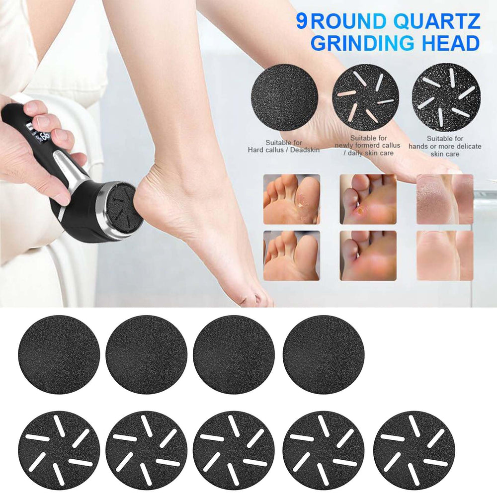 Hoxida nine-head pedicure kit demonstrates versatile grind options for smooth feet.