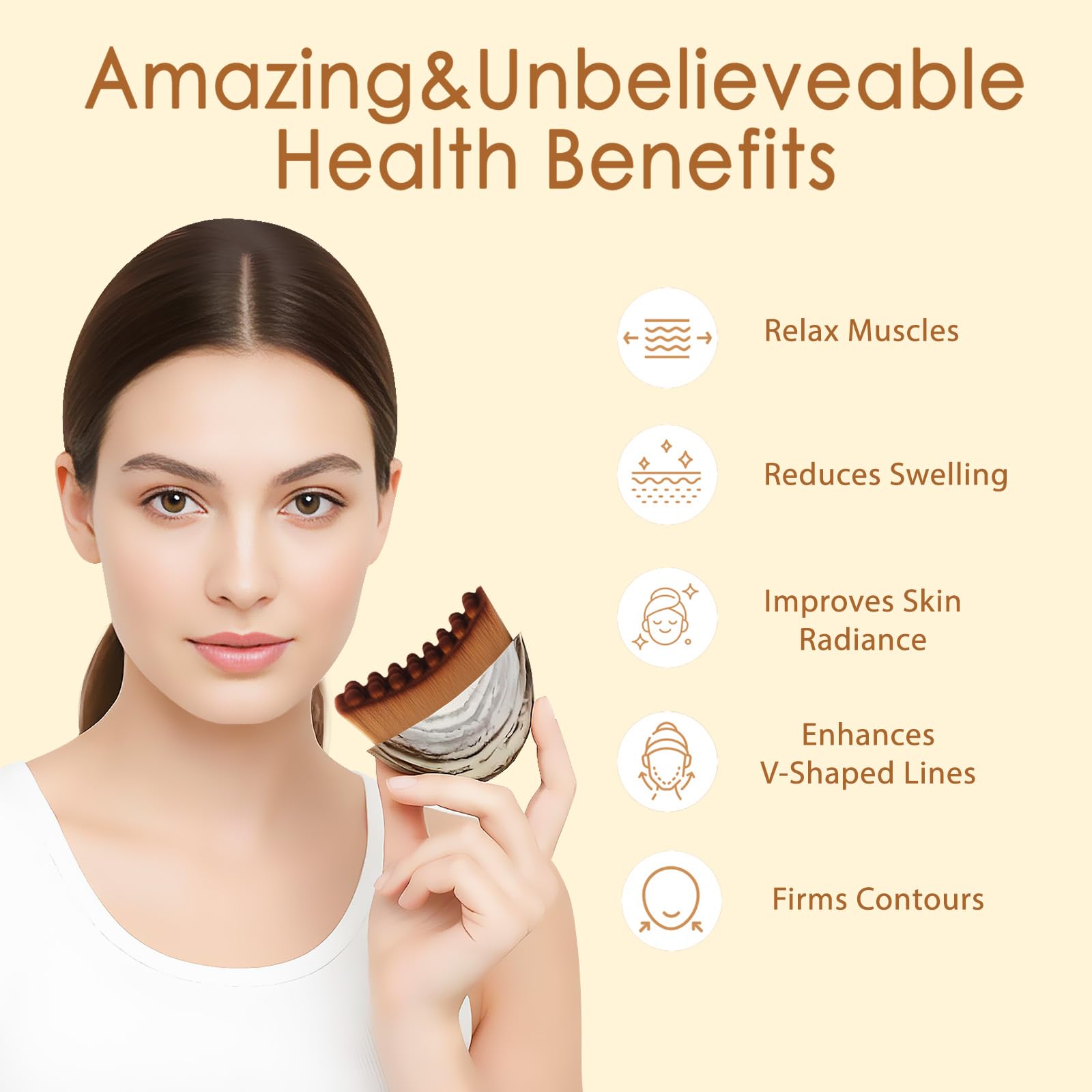HOYECL Face Brush Use Guide daily routine scene illustrating oil-free massage benefits