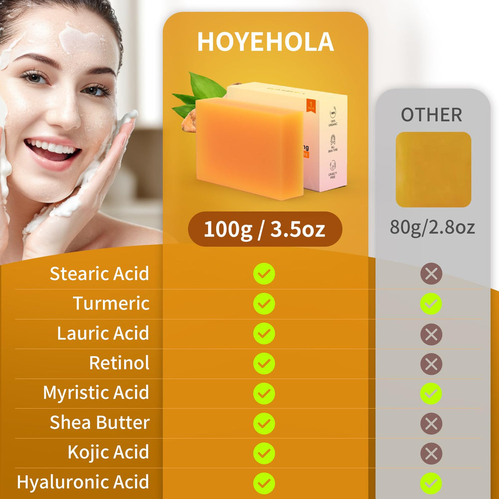 HOYEHOLA Jabon Kojico Curcuma ambiente baño — rutina diaria de cuidado de piel.