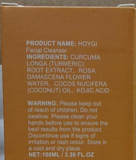 HOYGI Turmeric Face Wash daily-use routine with brush