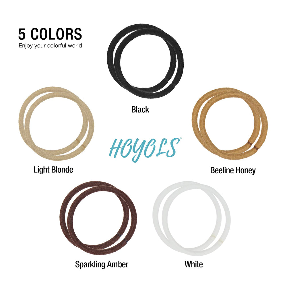 HOYOLS color-variety ponytail ties complements outfits and moods