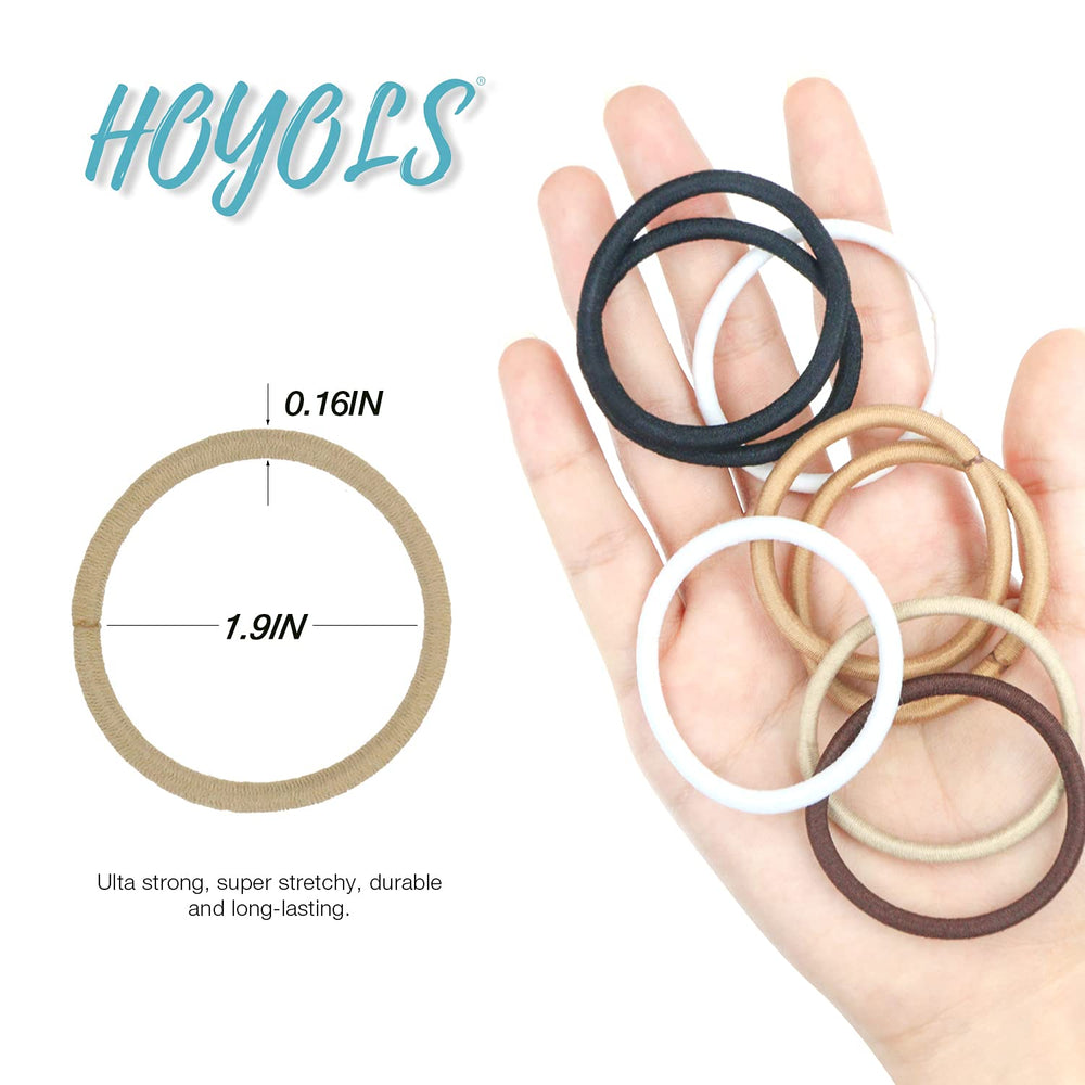 HOYOLS no-metal 4mm hair ties texture detail for snag-free styling