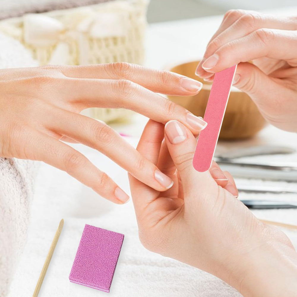 Empaque desechable rosa de Hozziii para manicura rápida y limpia.