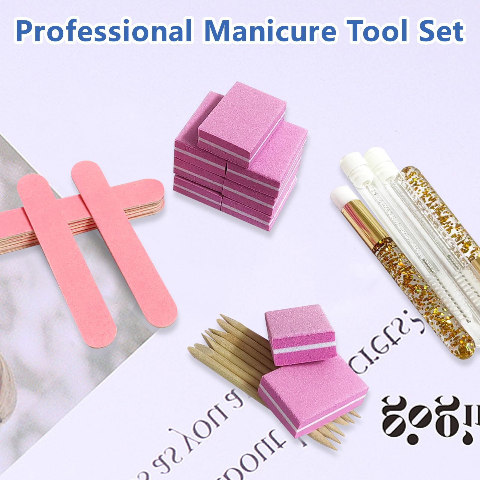 Kit desechable de manicura de Hozziii para uso doméstico y salón.