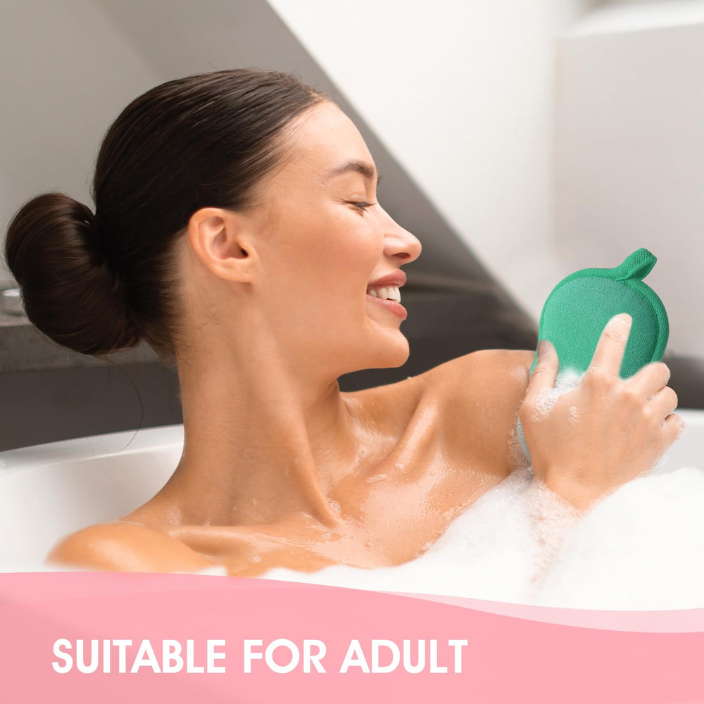 Hpmjz baby bath sponges in orange and green for vibrant bath-time appeal