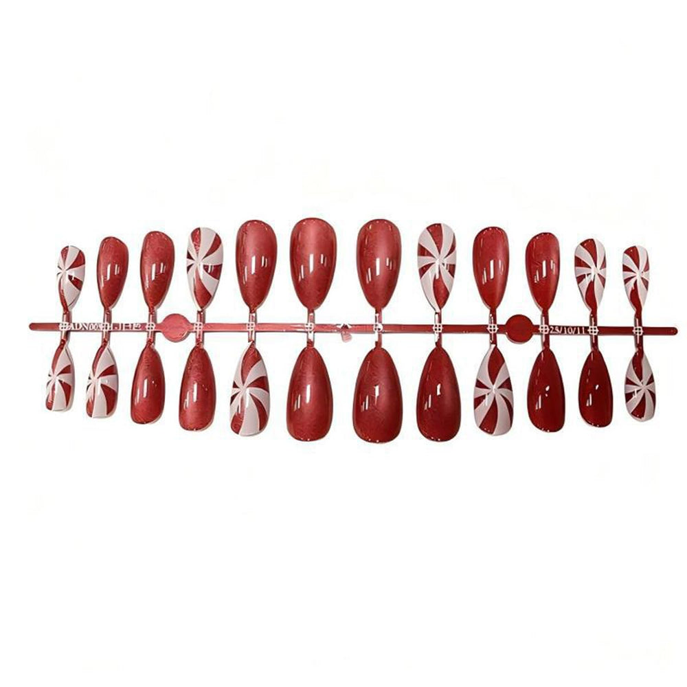 HPYFOI candy cane press-ons ideal for Christmas dinners and parties