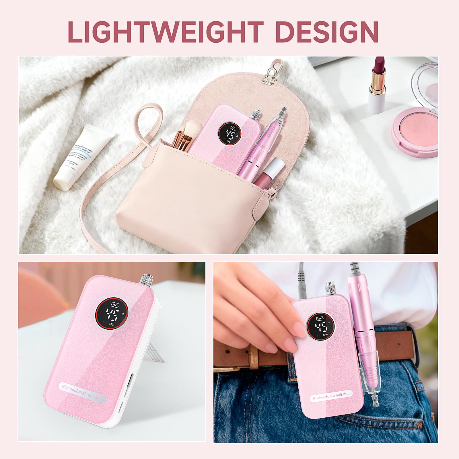 HQMPHQ nail drill in salon-home setting conveys pro-quality results for daily use.
