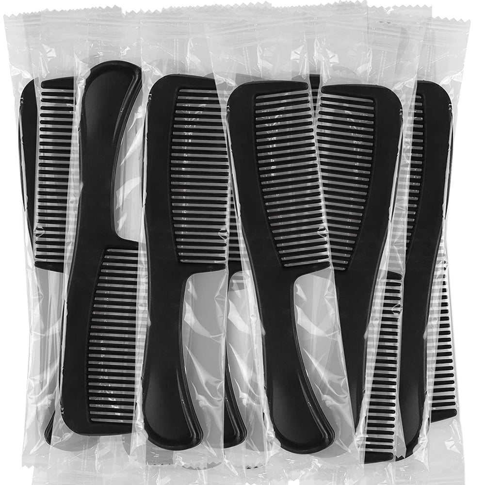 HQSLsund bulk hair combs pack of 100, individually wrapped for clean travel use.