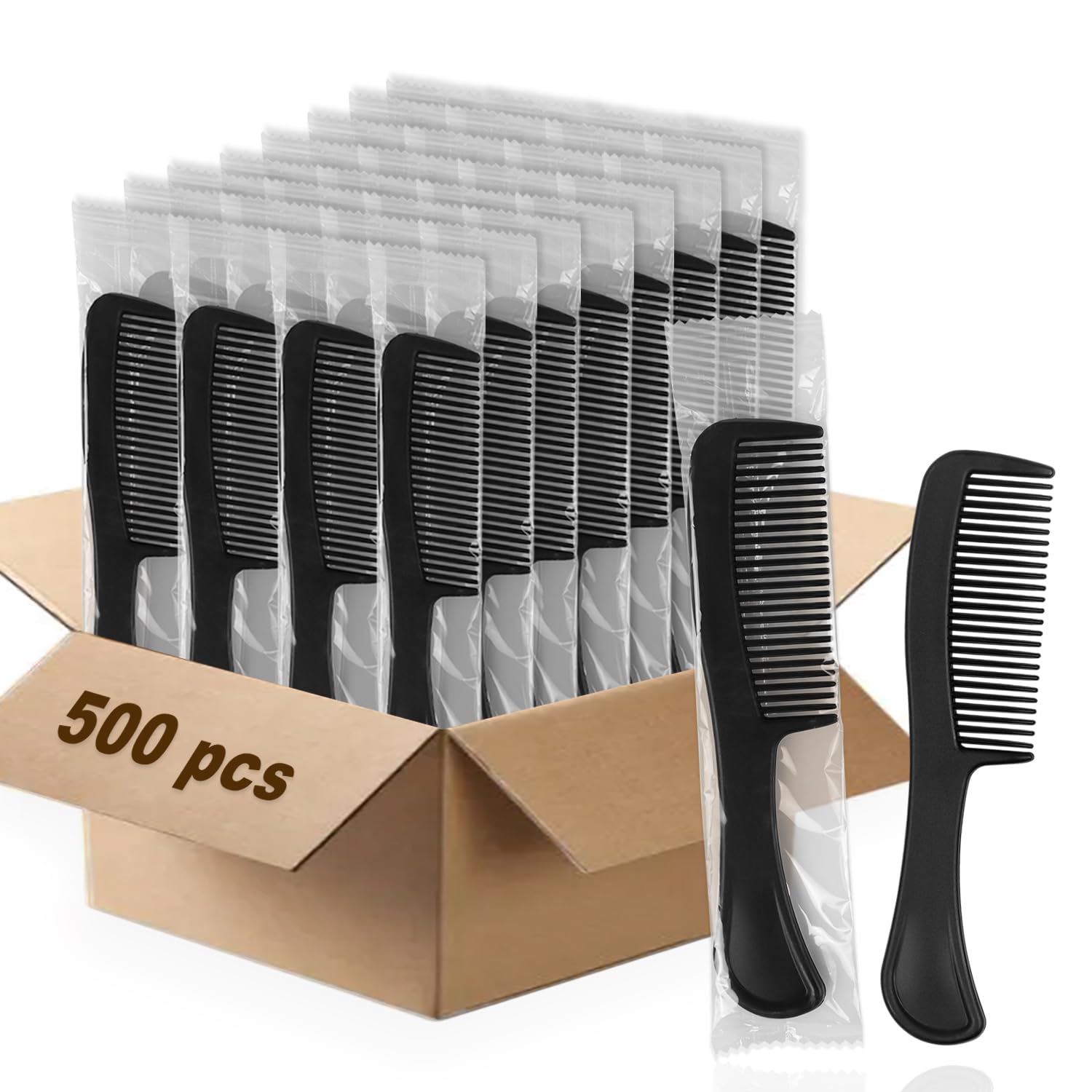 HQSLsund black disposable combs ideal for nursing homes and care settings.
