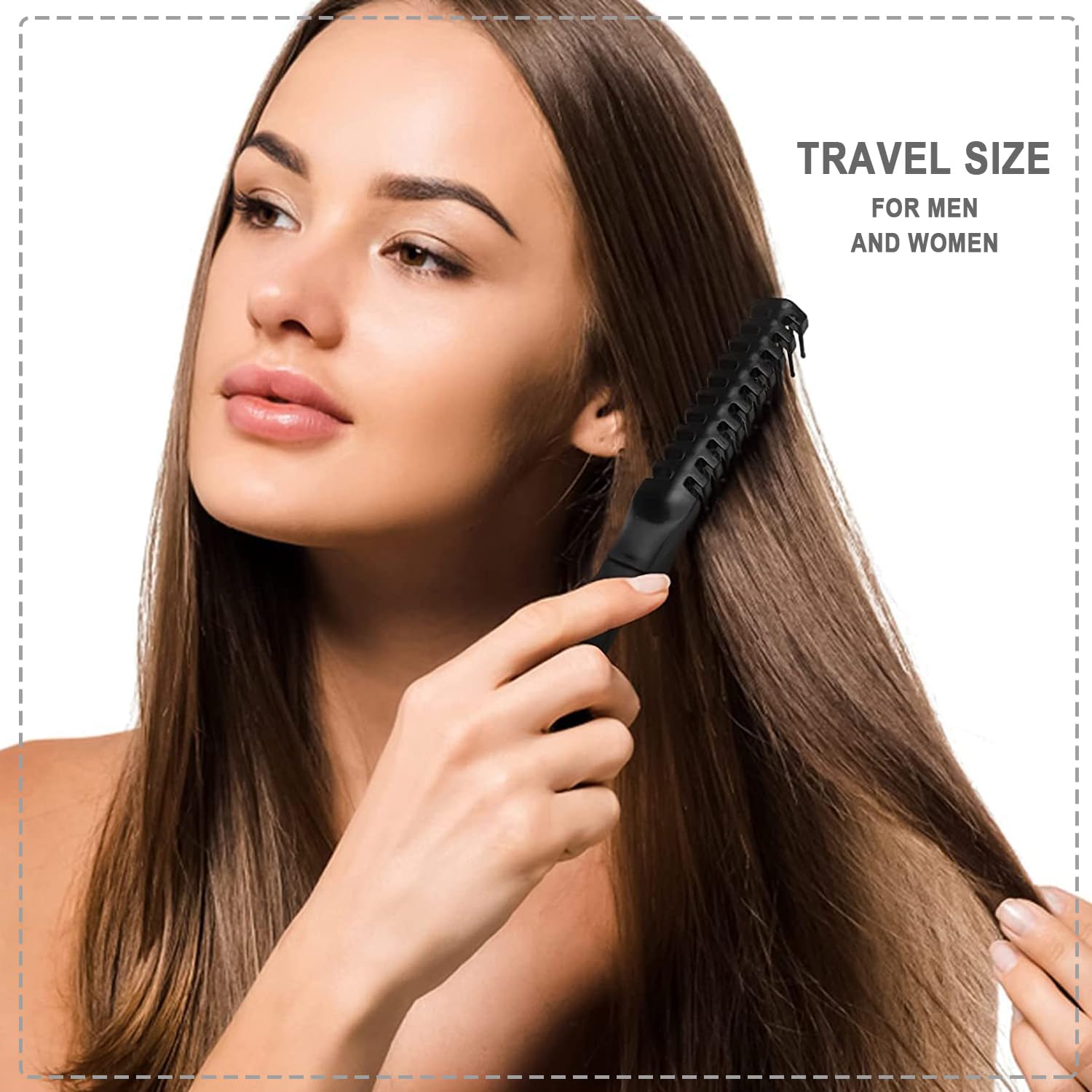 HQSLsund foldable comb dense-teeth ideal for thicker or curly hair.