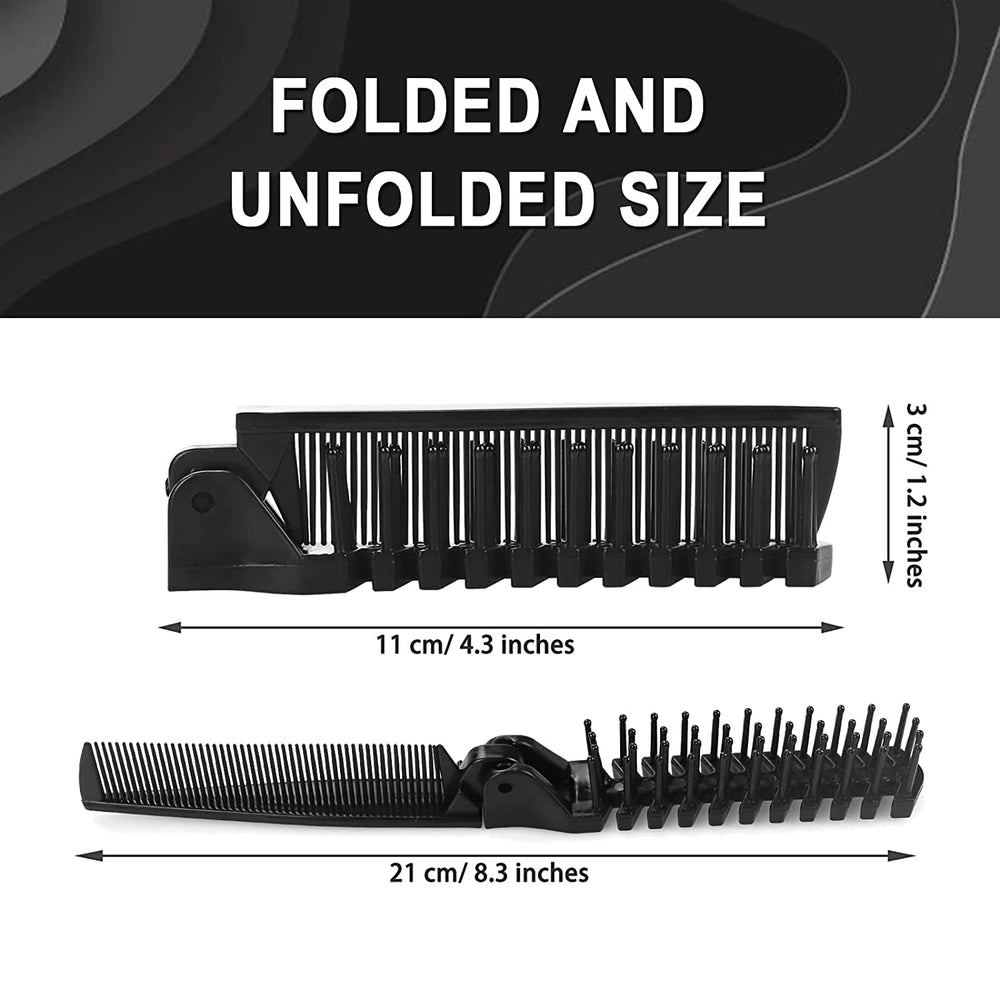 HQSLsund foldable comb open reveals full-length detangling capability.