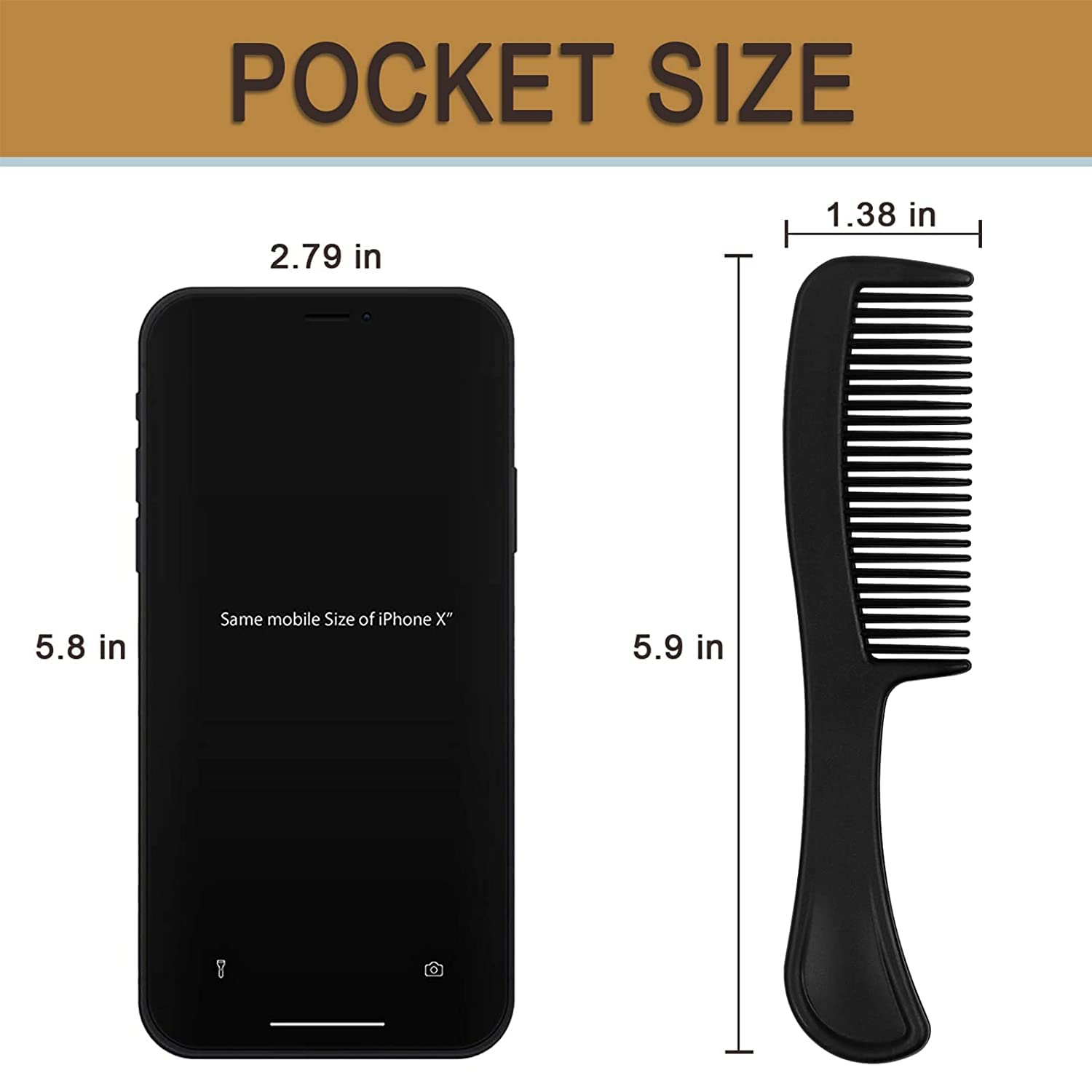 HQSLsund lightweight travel combs weigh just 6 g each for pocket-ready grooming.