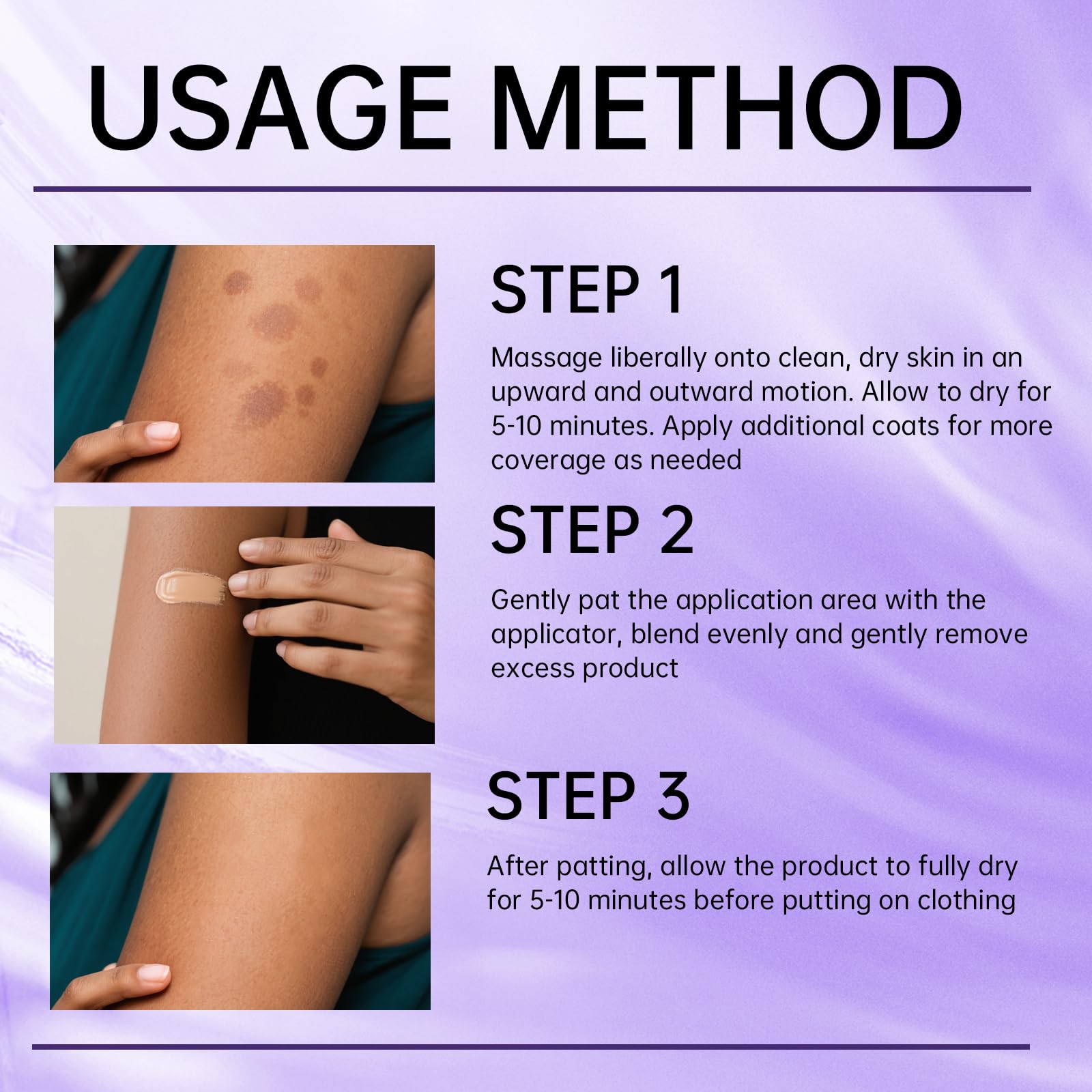 HRTTUO Photoshoot-ready body makeup delivers full coverage with natural tone.