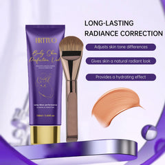 HRTTUO Natural skin-like finish demonstrates lightweight coverage on visible areas.