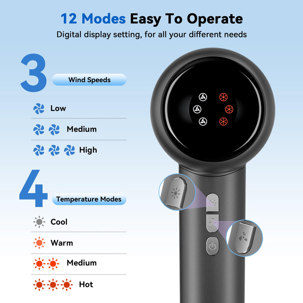 HRYCF two magnetic nozzles enable versatile curls and straight hair styling